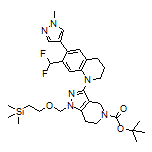 1-[5-Boc-1-[[2-(trimethylsilyl)ethoxy]methyl]-4,5,6,7-tetrahydro-1H-pyrazolo[4,3-c]pyridin-3-yl]-7-(difluoromethyl)-6-(1-methyl-4-pyrazolyl)-1,2,3,4-tetrahydroquinoline
