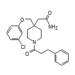 2-[4-[(3-Chlorophenoxy)methyl]-1-(3-phenylpropanoyl)piperidin-4-yl]acetamide