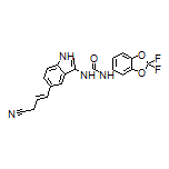 (E)-1-[5-(3-Cyanoprop-1-en-1-yl)-1H-indol-3-yl]-3-(2,2-difluorobenzo[d][1,3]dioxol-5-yl)urea