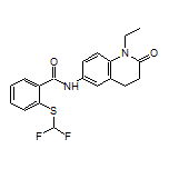 2-[(Difluoromethyl)thio]-N-(1-ethyl-2-oxo-1,2,3,4-tetrahydroquinolin-6-yl)benzamide