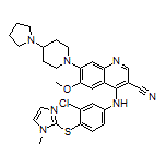 4-[[3-Chloro-4-[(1-methyl-1H-imidazol-2-yl)thio]phenyl]amino]-6-methoxy-7-[4-(pyrrolidin-1-yl)piperidin-1-yl]quinoline-3-carbonitrile