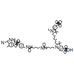 2-[(1E,3E,5E)-5-[1-[6-[[6-[[4-[N-(3-Cyano-4-methyl-1H-indol-7-yl)sulfamoyl]benzyl]amino]-6-oxohexyl]amino]-6-oxohexyl]-3,3-dimethyl-5-sulfoindolin-2-ylidene]penta-1,3-dien-1-yl]-1-ethyl-3,3-dimethyl-3H-indol-1-ium-5-sulfonate