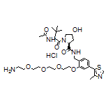 (2S,4R)-1-[(S)-2-Acetamido-3,3-dimethylbutanoyl]-N-[2-[2-[2-[2-(2-aminoethoxy)ethoxy]ethoxy]ethoxy]-4-(4-methylthiazol-5-yl)benzyl]-4-hydroxypyrrolidine-2-carboxamide Hydrochloride