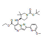 Ethyl (R)-7-[(1-Boc-3,3-dimethyl-4-piperidyl)amino]-2-(6-methoxy-2-pyridyl)pyrazolo[1,5-a]pyrimidine-6-carboxylate