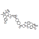 (S)-2-[4-(4-Chlorophenyl)-2,3,9-trimethyl-6H-thieno[3,2-f][1,2,4]triazolo[4,3-a][1,4]diazepin-6-yl]-N-[2-[9-[4-[2-fluoro-5-[(4-oxo-3,4-dihydrophthalazin-1-yl)methyl]benzoyl]piperazine-1-carbonyl]-3-azaspiro[5.5]undecan-3-yl]-2-oxoethyl]acetamide