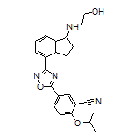 5-[3-[1-[(2-Hydroxyethyl)amino]-2,3-dihydro-1H-inden-4-yl]-1,2,4-oxadiazol-5-yl]-2-isopropoxybenzonitrile