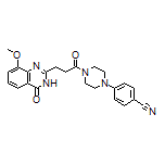 4-[4-[3-(8-Methoxy-4-oxo-3,4-dihydroquinazolin-2-yl)propanoyl]piperazin-1-yl]benzonitrile