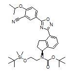 tert-Butyl (S)-(2-((tert-Butyldimethylsilyl)oxy)ethyl)(4-(5-(3-cyano-4-isopropoxyphenyl)-1,2,4-oxadiazol-3-yl)-2,3-dihydro-1H-inden-1-yl)carbamate