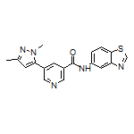 N-(Benzo[d]thiazol-5-yl)-5-(1,3-dimethyl-1H-pyrazol-5-yl)nicotinamide