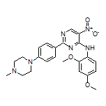 N-(2,4-Dimethoxyphenyl)-2-[4-(4-methyl-1-piperazinyl)phenyl]-5-nitropyrimidin-4-amine