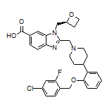 (S)-2-((4-(2-((4-Chloro-2-fluorobenzyl)oxy)phenyl)piperidin-1-yl)methyl)-1-(oxetan-2-ylmethyl)-1H-benzo[d]imidazole-6-carboxylic Acid