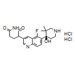 3-[5-Fluoro-6-[(R)-4-hydroxy-3,3-dimethyl-4-piperidyl]-3-quinolyl]piperidine-2,6-dione Dihydrochloride