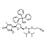 2-Cyanoethyl (((2S,3S,5R)-5-(5-Methyl-2,4-dioxo-3,4-dihydropyrimidin-1(2H)-yl)-3-(tritylamino)tetrahydrofuran-2-yl)methyl) Diisopropylphosphoramidite