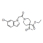 Ethyl 1-[2-(6-chloro-1H-indol-1-yl)acetyl]-4-(methylsulfinyl)piperidine-4-carboxylate