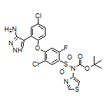4-[2-(3-Amino-4-pyrazolyl)-4-chlorophenoxy]-N-Boc-5-chloro-2-fluoro-N-(4-thiazolyl)benzenesulfonamide