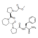 Methyl 2-[(R)-2-[(S)-2-[(S)-2-[[(S)-1-Amino-1-oxo-3-phenyl-2-propanyl]carbamoyl]pyrrolidine-1-carbonyl]piperidine-1-carbonyl]-1-pyrrolidinyl]acetate