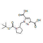 1-((1-Boc-pyrrolidin-2-yl)methyl)-1H-pyrazole-3,5-dicarboxylic Acid