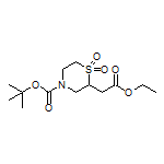 Ethyl 2-(4-Boc-1,1-dioxidothiomorpholin-2-yl)acetate