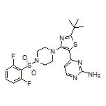 4-(2-(叔丁基)-4-(4-((2,6-二氟苯基)磺酰基)哌嗪-1-基)噻唑-5-基)嘧啶-2-胺