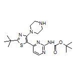 N-Boc-4-(2-(叔丁基)-4-(哌嗪-1-基)噻唑-5-基)嘧啶-2-胺