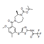 (R)-N-(5-((5-(4-Boc-3-甲基-1,4-二氮杂环庚烷-1-羰基)-4-甲氧基-2-甲基苯基)硫基)噻唑-2-基)-2,2,2-三氟乙酰胺