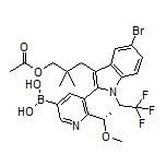 (S)-(5-(3-(3-乙酰氧基-2,2-二甲基丙基)-5-溴-1-(2,2,2-三氟乙基)-2-吲哚基)-6-(1-甲氧基乙基)-3-吡啶基)硼酸