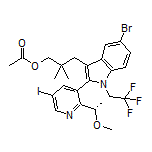 乙酸[(S)-3-(5-溴-2-(5-碘-2-(1-甲氧基乙基)-3-吡啶基)-1-(2,2,2-三氟乙基)-3-吲哚基)-2,2-二甲基丙基]酯