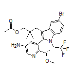 乙酸[(S)-3-(2-(5-氨基-2-(1-甲氧基乙基)-3-吡啶基)-5-溴-1-(2,2,2-三氟乙基)-3-吲哚基)-2,2-二甲基丙基]酯