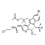 乙酸[(S)-3-(5-溴-2-(5-(3-(2-氯乙基)脲基)-2-(1-甲氧基乙基)-3-吡啶基)-1-(2,2,2-三氟乙基)-3-吲哚基)-2,2-二甲基丙基]酯