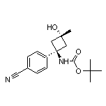 trans-N-Boc-1-amino-1-(4-cyanophenyl)-3-hydroxy-3-methylcyclobutane