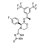 5-[[(2R,3S)-2-[(R)-1-[3,5-bis(trifluoromethyl)phenyl]ethoxy]-3-(4-fluorophenyl)morpholino]methyl]-1H-1,2,4-triazol-3(2H)-one