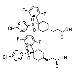 3-[cis-4-[(4-Chlorophenyl)sulfonyl]-4-(2,5-difluorophenyl)cyclohexyl]propanoic Acid