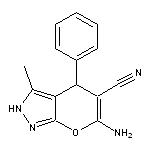 6-amino-3-methyl-4-phenyl-2,4-dihydropyrano[2,3-c]pyrazole-5-carbonitrile