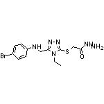 2-[(5-{[(4-bromophenyl)amino]methyl}-4-ethyl-4H-1,2,4-triazol-3-yl)thio]acetohydrazide