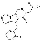[5-(2-fluorobenzyl)-4-oxo-4,5-dihydro-3H-pyridazino[4,5-b]indol-3-yl]acetic acid