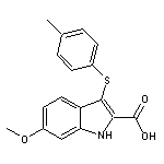 6-methoxy-3-[(4-methylphenyl)thio]-1H-indole-2-carboxylic acid