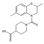 1-[(2,6-dimethyl-2,3-dihydro-4H-1,4-benzoxazin-4-yl)carbonyl]piperidine-4-carboxylic acid