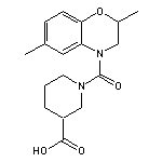 1-[(2,6-dimethyl-2,3-dihydro-4H-1,4-benzoxazin-4-yl)carbonyl]piperidine-3-carboxylic acid