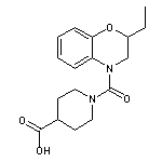 1-[(2-ethyl-2,3-dihydro-4H-1,4-benzoxazin-4-yl)carbonyl]piperidine-4-carboxylic acid