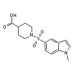 1-[(1-methyl-1H-indol-5-yl)sulfonyl]piperidine-4-carboxylic acid