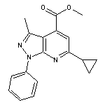 methyl 6-cyclopropyl-3-methyl-1-phenyl-1H-pyrazolo[3,4-b]pyridine-4-carboxylate