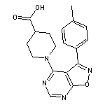 1-[3-(4-methylphenyl)isoxazolo[5,4-d]pyrimidin-4-yl]piperidine-4-carboxylic acid