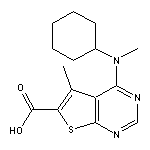 4-[cyclohexyl(methyl)amino]-5-methylthieno[2,3-d]pyrimidine-6-carboxylic acid