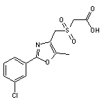 ({[2-(3-chlorophenyl)-5-methyl-1,3-oxazol-4-yl]methyl}sulfonyl)acetic acid