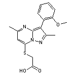 {[3-(2-methoxyphenyl)-2,5-dimethylpyrazolo[1,5-a]pyrimidin-7-yl]thio}acetic acid