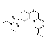 methyl {6-[(diethylamino)sulfonyl]-3-oxo-2,3-dihydro-4H-1,4-benzothiazin-4-yl}acetate