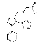 ({[1-phenyl-5-(1H-pyrrol-1-yl)-1H-pyrazol-4-yl]methyl}thio)acetic acid