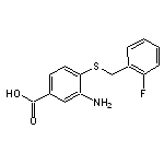 3-amino-4-[(2-fluorobenzyl)thio]benzoic acid