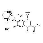 1-Cyclopropyl-6-fluoro-7-[(4aS,7aS)-hexahydro-1H-pyrrolo[3,4-b]pyridin-6(2H)-yl]-8-methoxy-4-oxo-1,4-dihydroquinoline-3-carboxylic Acid Hydrochloride