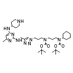 N2-[[1-[3-[Boc[3-[Boc(cyclohexyl)amino]propyl]amino]propyl]-1,2,3-triazol-4-yl]methyl]-6-methyl-N4-(4-piperidyl)pyrimidine-2,4-diamine